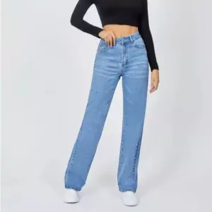 High-Waist Stretch Wide-Leg Jeans for Tall, Curvy Women