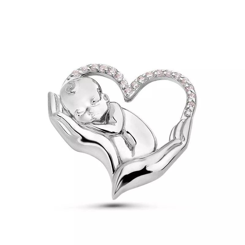 Hanreshe Obstetrics Baby Mother Love Brooch Pins Inlaid Crystal Silver Plated Lapel Badge Jewelry for Doctor Nurse Women Hanreshe Obstetrics Baby Mother Love Brooch Pins Inlaid Crystal Silver Plated Lapel Badge Jewelry for Doctor Nurse Women
