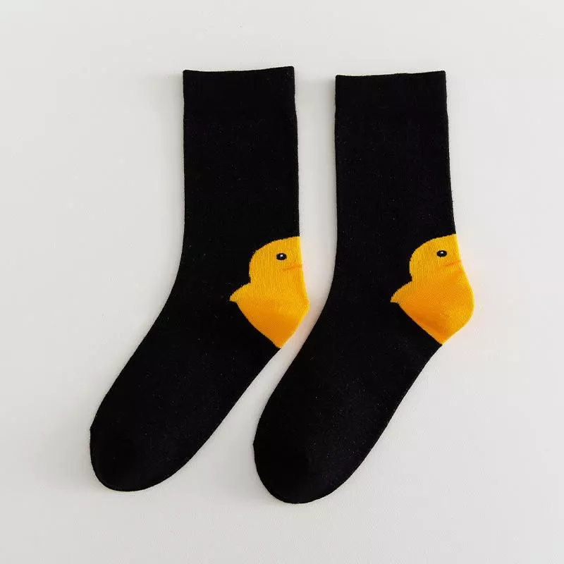 2023 New Fahsion 1Pair Funny Crazy Goose Head Sport Cotton Sock Creative Happy Animal Casual Socks Women Men Universal