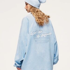 Embossed Faux-Suede Long-Sleeve T-Shirt