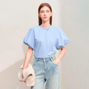 Summer Elegance Lantern Sleeve Blouse