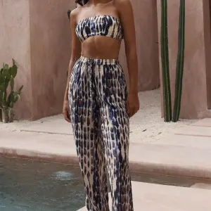 Slim Sexy Print Two-Piece Summer Outfit for Women